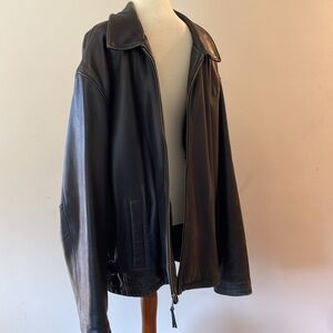 Men’s XL Black Leather Jacket by Marc New York